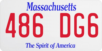 MA license plate 486DG6