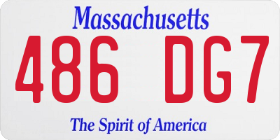MA license plate 486DG7