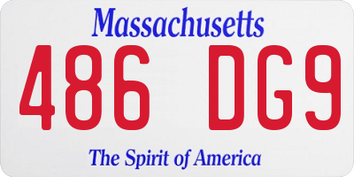 MA license plate 486DG9