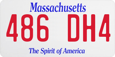 MA license plate 486DH4