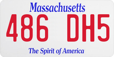 MA license plate 486DH5