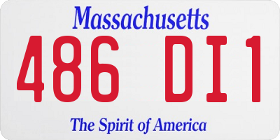 MA license plate 486DI1