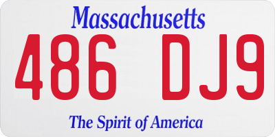 MA license plate 486DJ9