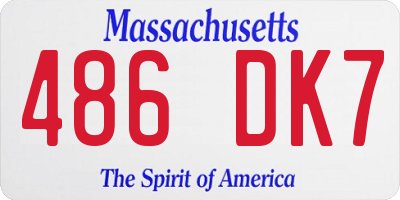 MA license plate 486DK7