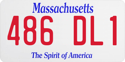 MA license plate 486DL1
