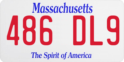 MA license plate 486DL9