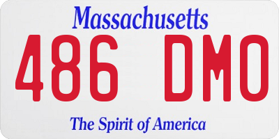 MA license plate 486DM0