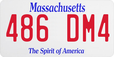 MA license plate 486DM4