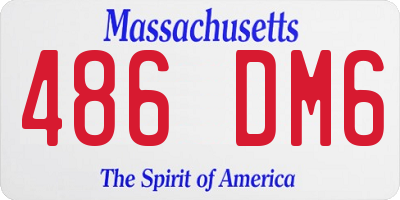 MA license plate 486DM6
