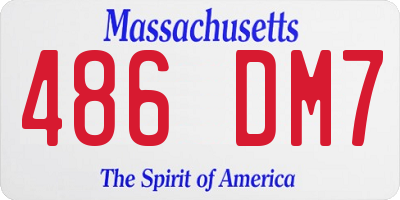 MA license plate 486DM7