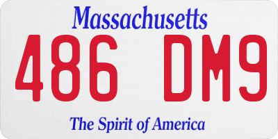 MA license plate 486DM9