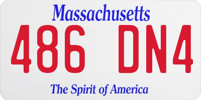 MA license plate 486DN4