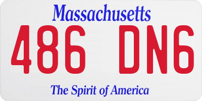 MA license plate 486DN6