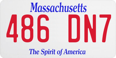 MA license plate 486DN7