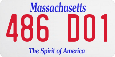 MA license plate 486DO1