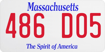 MA license plate 486DO5