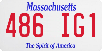 MA license plate 486IG1