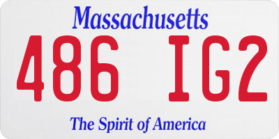 MA license plate 486IG2
