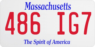 MA license plate 486IG7