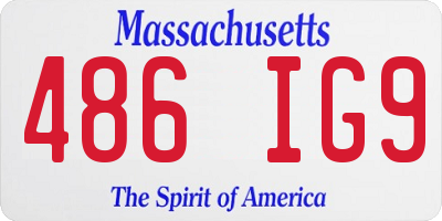 MA license plate 486IG9