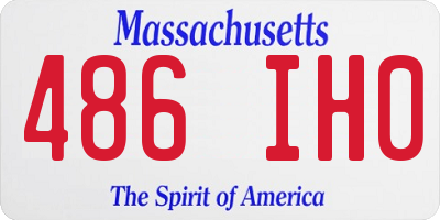 MA license plate 486IH0