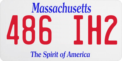 MA license plate 486IH2