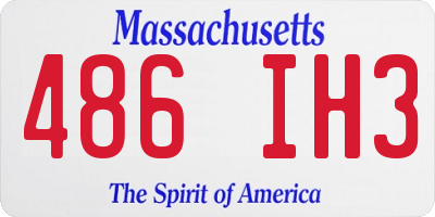 MA license plate 486IH3