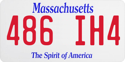 MA license plate 486IH4