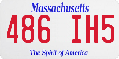 MA license plate 486IH5