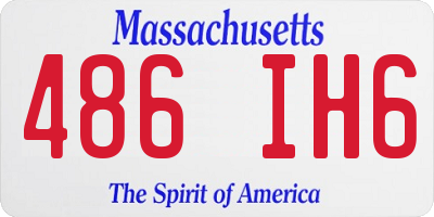 MA license plate 486IH6