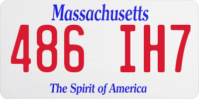 MA license plate 486IH7