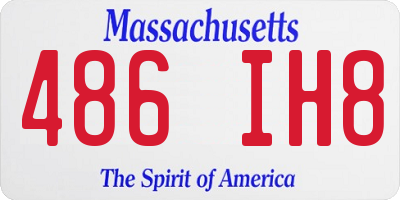 MA license plate 486IH8