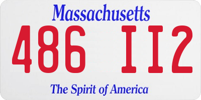 MA license plate 486II2