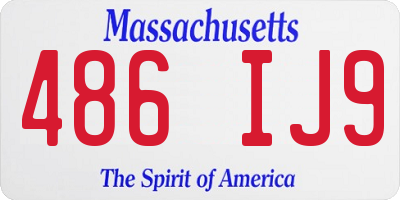 MA license plate 486IJ9