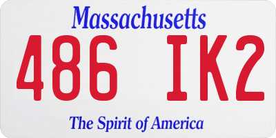 MA license plate 486IK2