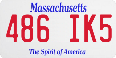 MA license plate 486IK5