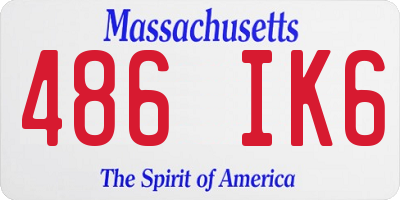MA license plate 486IK6