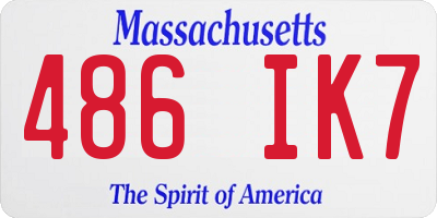 MA license plate 486IK7