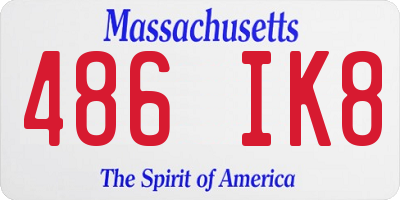 MA license plate 486IK8