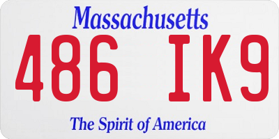 MA license plate 486IK9