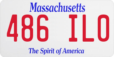 MA license plate 486IL0