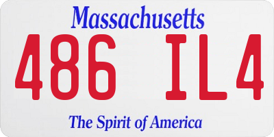MA license plate 486IL4