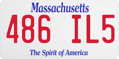 MA license plate 486IL5