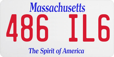 MA license plate 486IL6