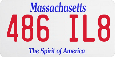 MA license plate 486IL8