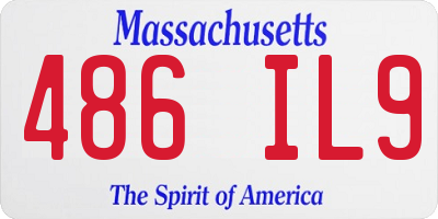MA license plate 486IL9