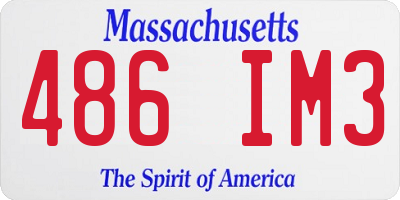 MA license plate 486IM3
