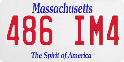 MA license plate 486IM4