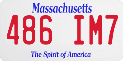 MA license plate 486IM7