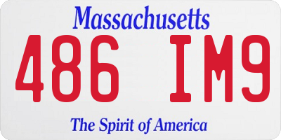 MA license plate 486IM9